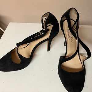 Talbots Black Swede heels